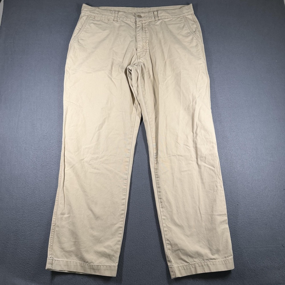 Patagonia Pants Mens 38x30 Beige Organic Cotton Canvas Chino Straight Leg Casual
